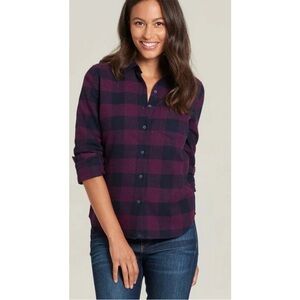 UNTUCKit Womens KIR Cotton Flannel Button Down Shirt Long Sleeve Size 2 New NIP